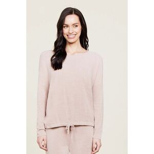 Barefoot Dreams CozyChic Ultra Lite Slouchy Pullover Top Loungewear Beach Sz L